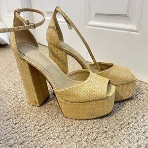 Sam Edelman Tan Platform Heels